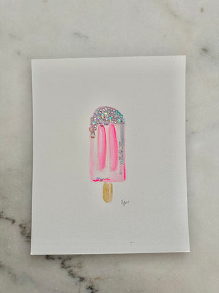Popsicle 004 - Embellished Painting - 8x10