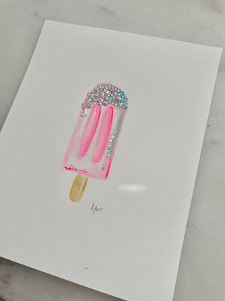 Popsicle 004 - Embellished Painting - 8x10
