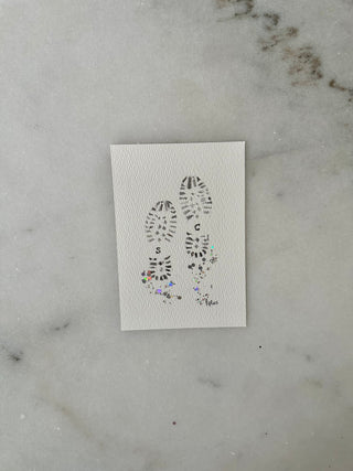 Santa Boot Prints - Original Painting - 4x6