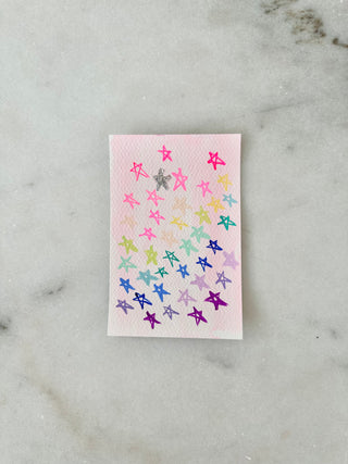 004 - Rainbow Stars  - Original Panting - 4x6
