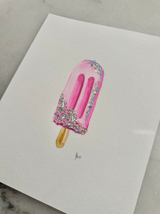 Popsicle 003 - Embellished Painting - 8x10