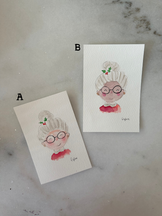 Mrs. Claus - Original Panting - 4x6