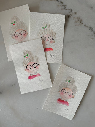 Mrs. Claus - Original Painting - 4x6 & 5x7