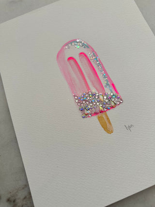 Popsicle 002 - Embellished Painting - 8x10