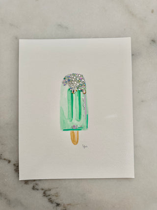 Popsicle 001 - Embellished Painting - 8x10