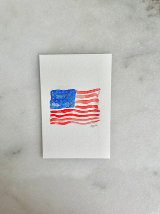 American Flag - 001 - Original Painting - 4x6