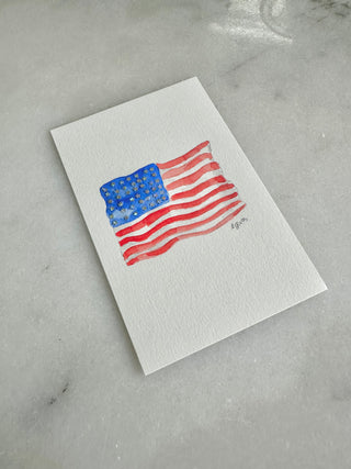 American Flag - 001 - Original Painting - 4x6
