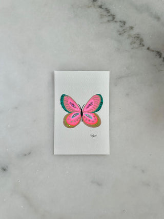 007 Butterfly Painting  - Original Panting - 4x6
