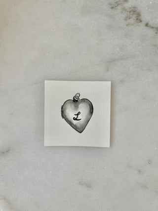 Customizable - Initial Locket - Original Painting - 4x4