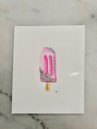 Popsicle 003 - Embellished Painting - 8x10