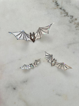 Hand-Painted Glitter Bats – Original Wall Art (3 Sizes)