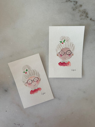 Mrs. Claus - Original Panting - 4x6