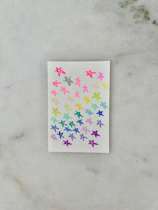 005 - Rainbow Stars  - Original Panting - 4x6