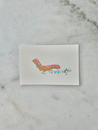 Caterpillar 103 - Original Painting - 7x5