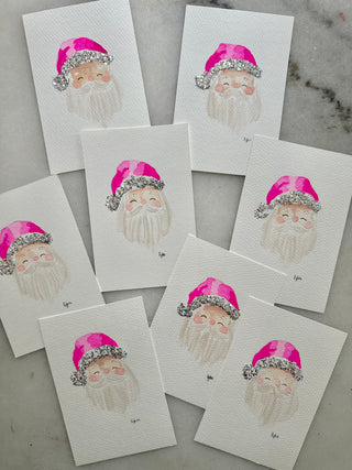 Pink Santa - Original Painting - 4x6,5x7 or 8x10