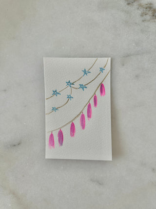 Garlands & Tassels 001 - Original Painting - 4x6