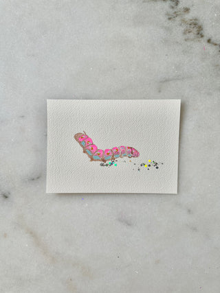 Caterpillar 100 - Original Painting - 7x5