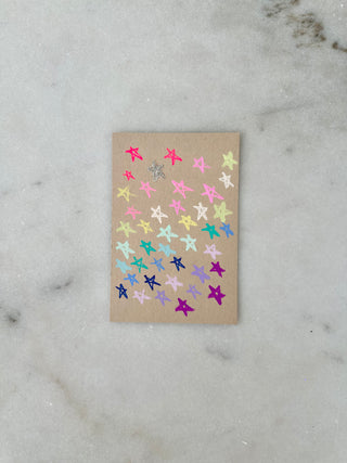 007 - Rainbow Stars  - Original Panting - 4x6