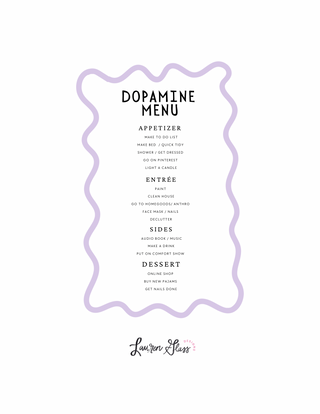 Free Dopamine Menu – A Self-Care Printable