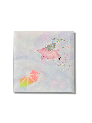 Dree 007 - Glitter Gusts - Original Panting on WRAPPED CANVAS - 12x12