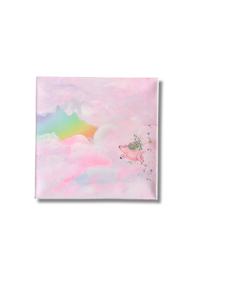 Dree 002 - Glitter Gusts - Original Panting on WRAPPED CANVAS - 10x10