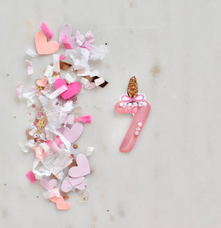 Balloon Candle - Number -  Confetti Charm