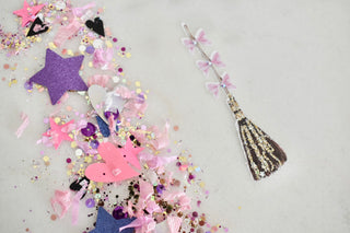 Witch Broom- Confetti Charm