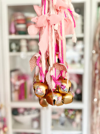 Glitter Heart Bell Hanger