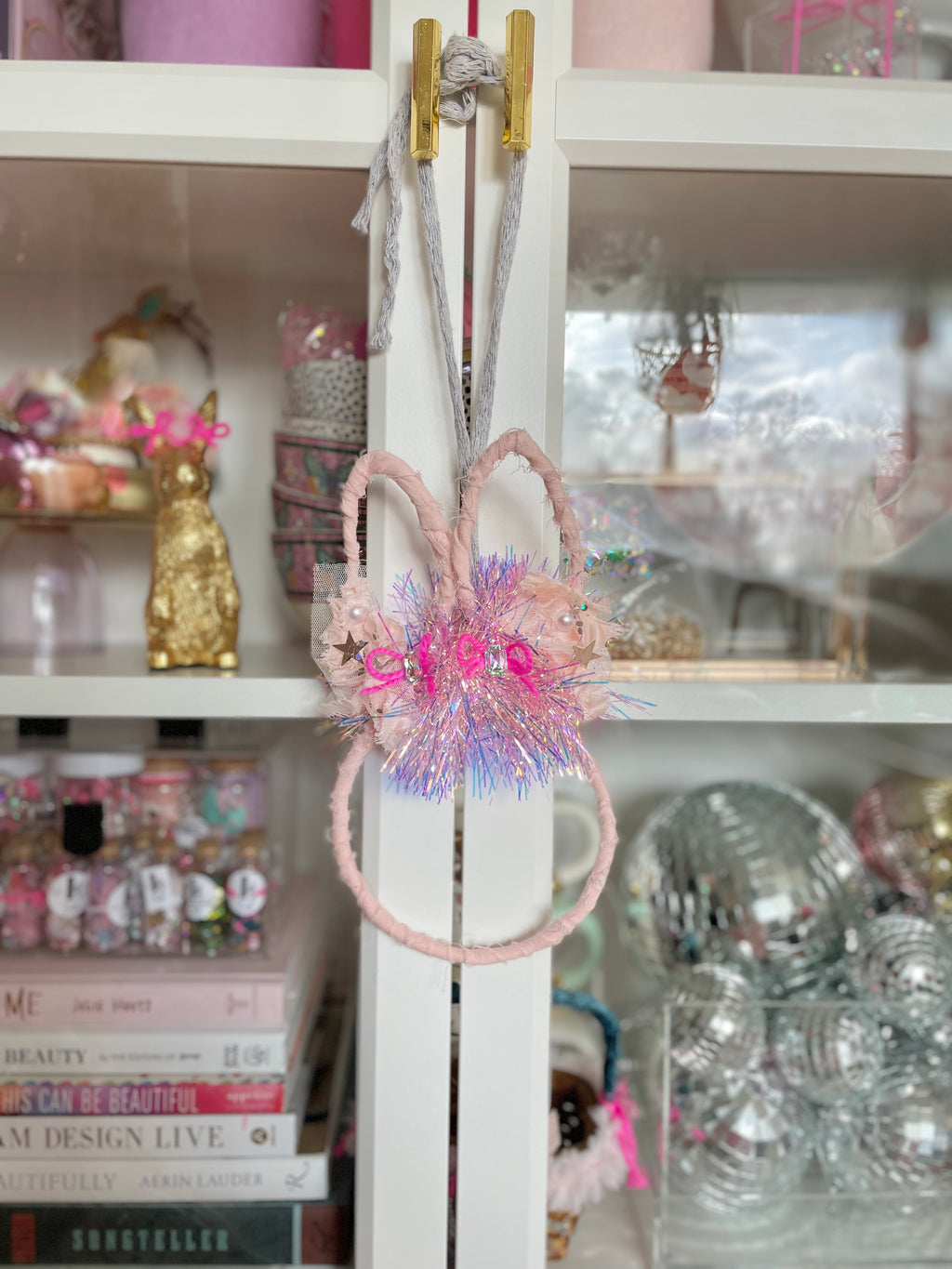 Confetti Bunny Door Hanger Lauren Glass Designs