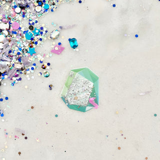 Light Green Gem- Confetti Charm
