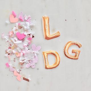 Gold Balloon Letter - Confetti Charm