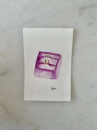 001 - Ring Box - Original Painting - 4x6