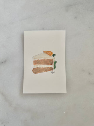 Carrot Cake - 001 - Original Painting - 4x6