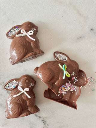 Shimmery Chocolate Bunnies (PLASTIC)