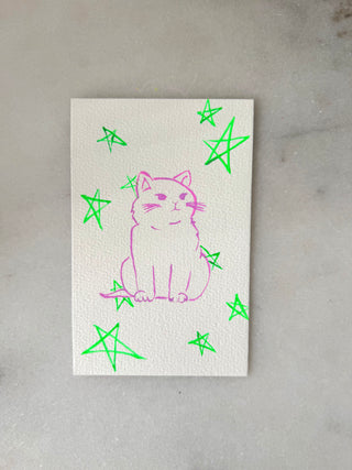 I’m Just a Girl - Cat - 305 - Original Painting - 5x7