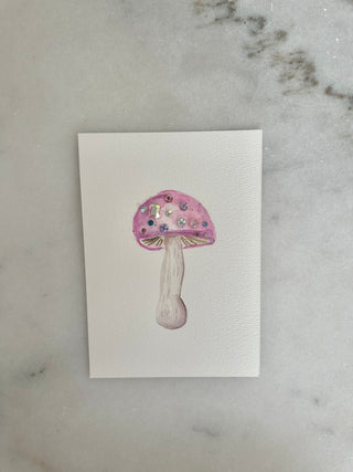 008  - Mushroom Painting  - Original Panting - 5x7