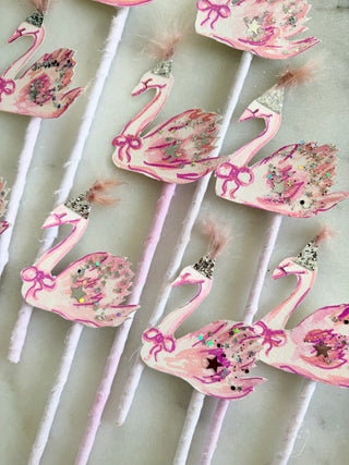 LGD - Swan Wand  - Hand Painted