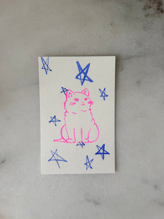 I’m Just a Girl - Cat - 307 - Original Painting - 5x7