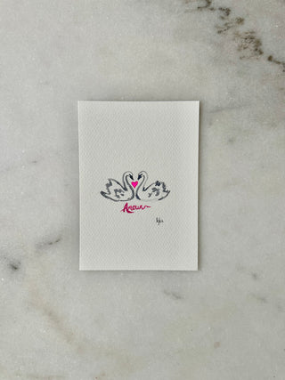 Swan - 009 - Original Painting - 5x7