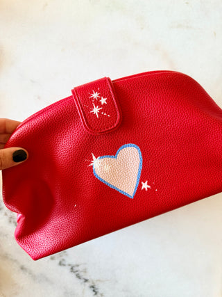 LGD Handpainted clutch - Heart