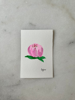 Peony 206 - Original Panting - 4x6