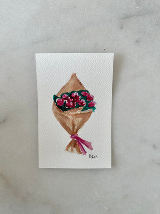 001 - Bouquet - Original Painting - 4x6