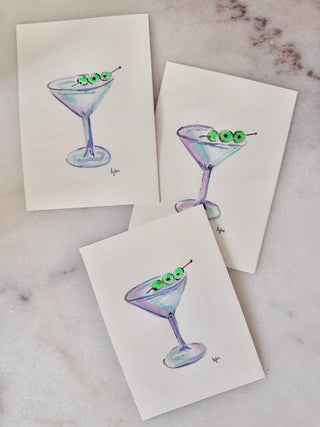 Dirty Martini - Original Painting - 5x7