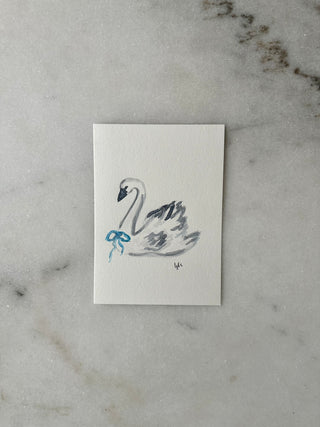 Swan - 006 - Original Painting - 5x7