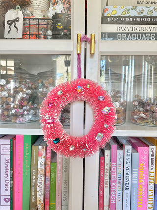 Gem Bottle Brush Wreath