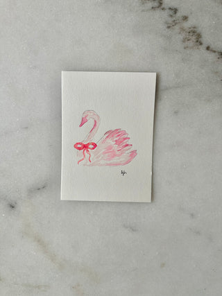 Swan - 007 - Original Painting - 5x7