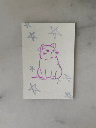 I’m Just a Girl - Cat - 308 - Original Painting - 5x7