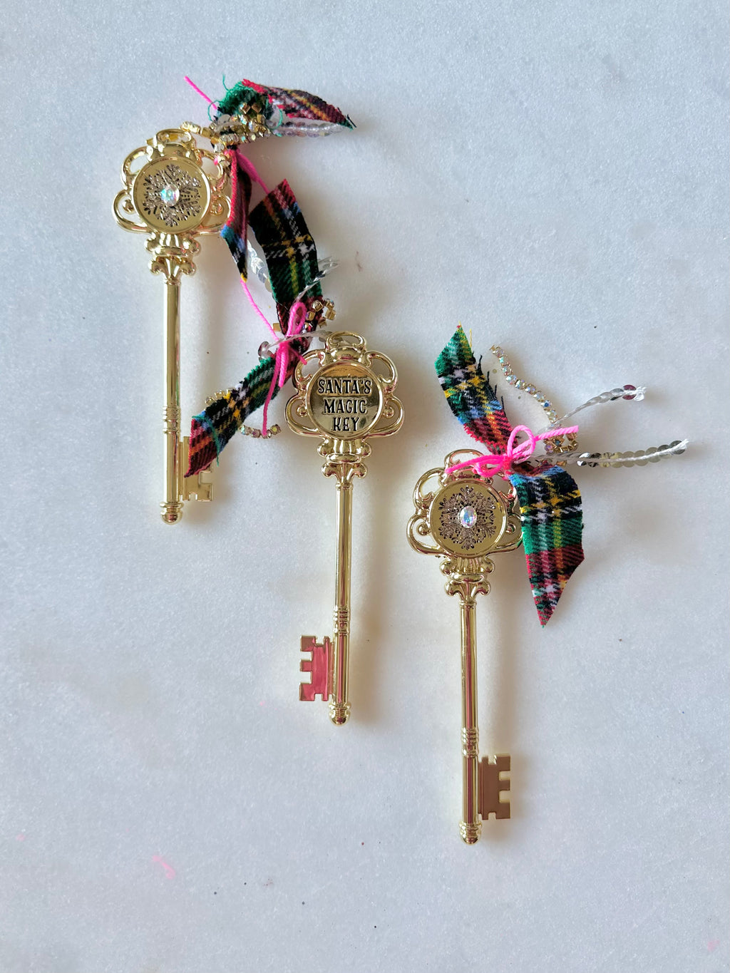 Large Gold Santa Key – Lauren Glass Designs