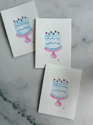 The Cutest Cake  - Original Painting - 5x7