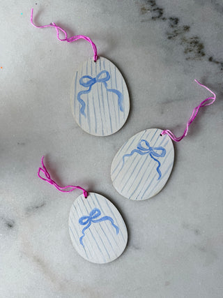Easter Egg Wooden Tag